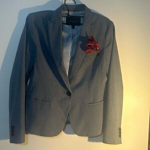 Pale blue single button